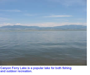 canyon ferry lake in central montana