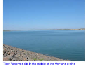 Tiber Reservoir in Central Montana