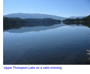 Upper Thompson Lake in Northwest Montana