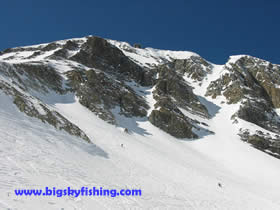 The Big Couloir Ski Trail at Big Sky Resort