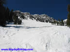 Another view looking up at "Bridger Gully"