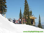 Preparing for the trek up to the Ridge at the top of the Bridger Chair Lift