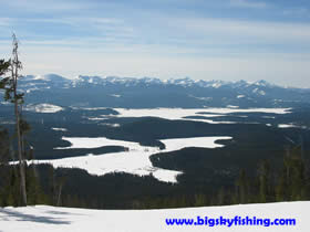 Georgetown Lake and the Anaconda-Pintlar Mountains seen from the Summit