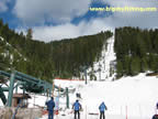 Looking up the mountain from the Grizzly Chairlift