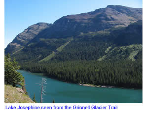 Lake Josephine seen from the Grinnell Glacier Trail