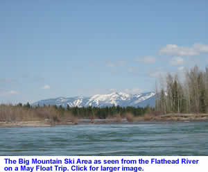 Big Mountain Ski Resort seen from Flathead River
