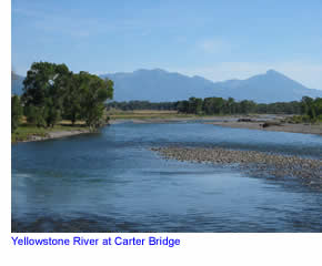 Yellowstone River in the Paradise Valley at Carter Bridge